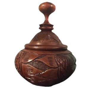 Wooden Trinket Bowl with Lid
